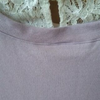 バルーン袖のトップス/ラベンダー&レースの画像