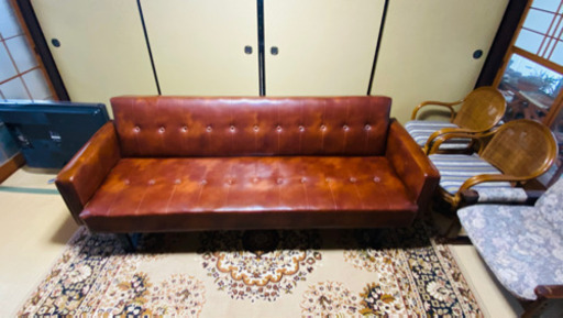 ソファーベット　革製品　3段階