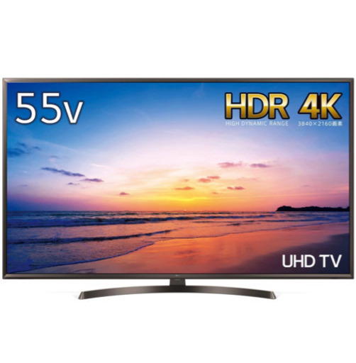 LG 55V型 液晶 テレビ 55UK6300PJF 4K HDR対応 直下型LED 2018年モデル