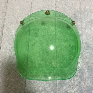 ジェットヘルメット用　バブルシールド　グリーン