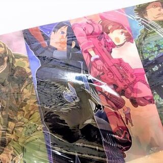 新品、未使用品 NO,0024 ソードアート・オンライン オルタナティブ ガンゲイルオンライン ５人　プレイマット　デスクマットの画像