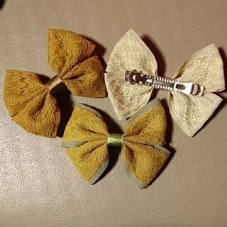 リボンのバレッタ