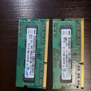 ノートPC用【PC3】PC3-10600S 2GB 2枚（計4GB）の画像