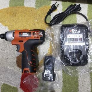 新品未使用のBLACK＆DECKER電動インパクトドライバー10...