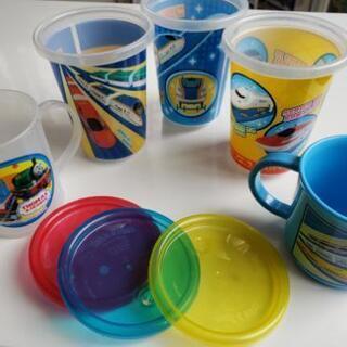 プラレール　蓋付きカップ　トーマス　コップ　プラスチック