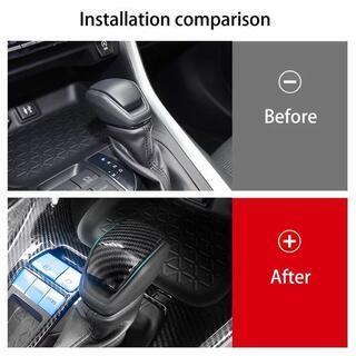 新品　トヨタ　TOYOTA　新型　現行型　RAV4   50系　カーボン調　シフトノブカバーの画像