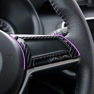 新品　日産エクストレイル　T32後期　ステアリング　スイッチパネル　カーボンタイプ　3P　X-TRAIL　NISSAN　ニッサンの画像