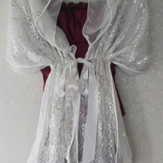 【交渉中】本日5月20日18時で締め切り！超美品 パーティードレス 膝丈 Fｻｲｽﾞ ストール付き♪の画像