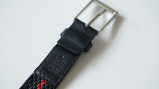 【超美品】GUCCI Bee＆ウェブラインメッシュベルト 429028