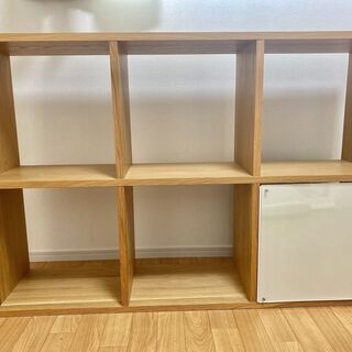 無印良品　棚　スタッキングシェルフ　MUJI ３段×２列・オーク...
