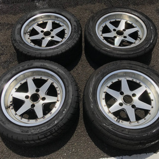 ロンシャン XR-4 15インチ 4H100 6J +38 1本 ホイール ブラックポリッシュ 深リム 街道レーサー XR4 復刻版ロンシャンXR-4 6J-15 新品4本セット