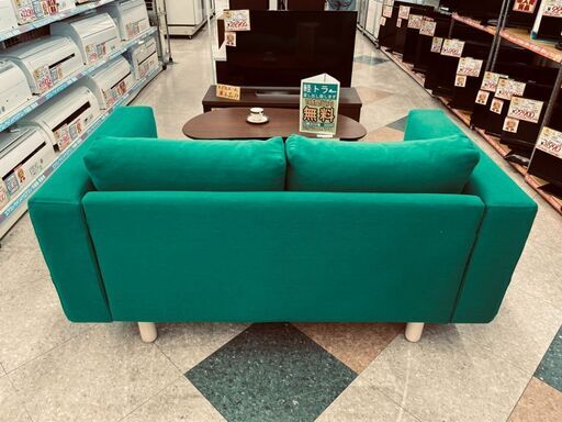 ?IKEA(イケア) ⭐定価\39900⭐ NORSBORG (ノルスボリ)  2Pソファ エードゥム ブライトグリーン