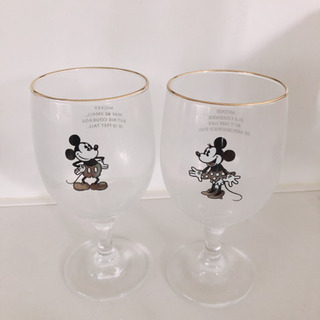 新品💓ミッキーミニー　ワイングラス