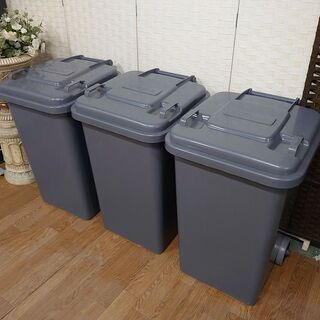 hダルトン プラスチック トラッシュカン 65L グレイ 3つセット Dulton その他家具 店頭引取大歓迎♪ R3349)