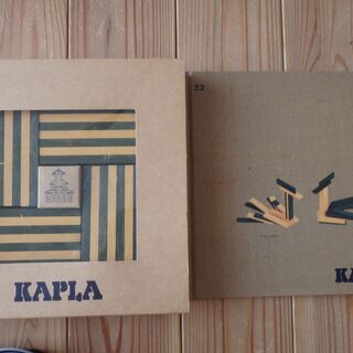 木のブロック(積み木)　KAPLA　黄色×緑　40ピース