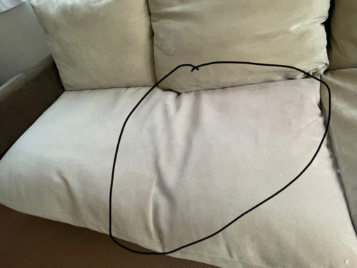 5000円→3000円　値下げ　カウチソファ　シミあり