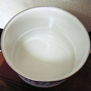 ハイルッカー　ホーロー丸蒸器 直径24センチ 富士琺瑯工業【詳細を読んでから問い合わせしてください】の画像