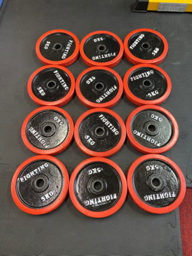 ウエイトプレート【ラバー付き】5キロ