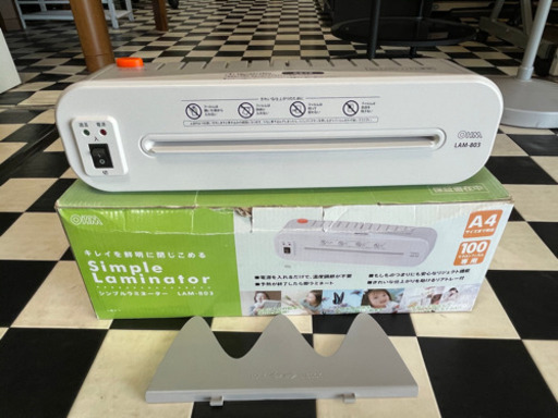 【リサイクルサービス八光　田上店　 】オーム LAM-803 [100ミクロン専用A4シンプルラミネーター]