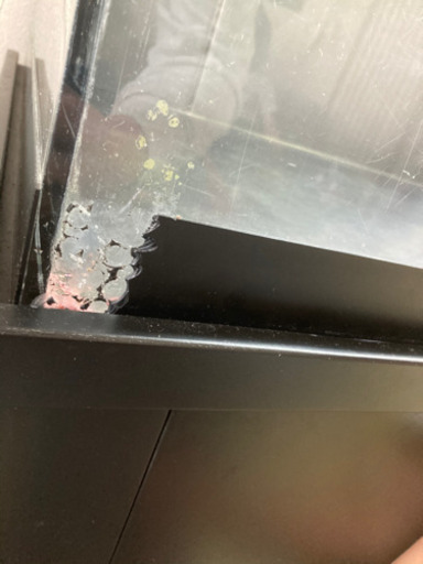 決まりました?‍♂️?‍♂️?‍♂️1500×600×450帯付き2面黒アクリル水槽　フルセット