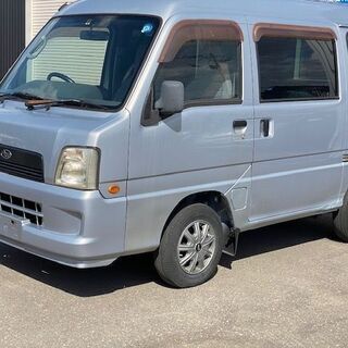 コミコミ【格安】車検新規付　人気のスバル　サンバーバン　低走行68587ｋｍ　AT　4WDの画像