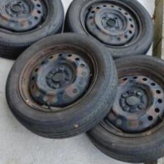 155/65R14スチールホイールタイヤ付4本