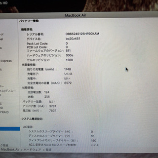 MacBook Air  2015 13インチの画像