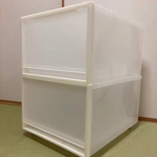 【差し上げます】無印良品　ポリプロピレン　クローゼットケース深2個