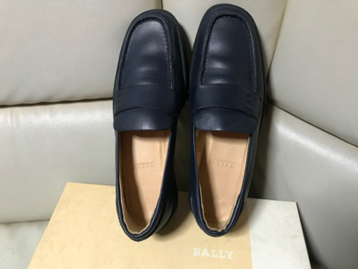 値下げ！未使用★BALLYバリー★23㎝★ローファー★イタリアンレザー★ネイビー