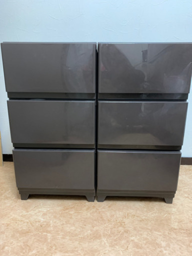 プラスチック製３段チェスト2セット