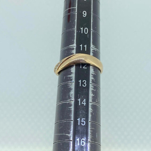 【中古品】K10 0.04ctダイヤモンドリング 12号 2.7g ［116]