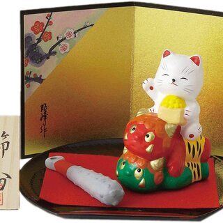 ㊄節分 招き猫 S824 2個セット