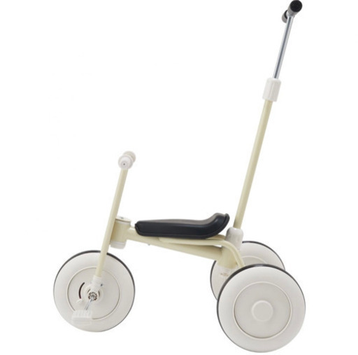美品！！　無印良品　三輪車　白　舵取り棒つき