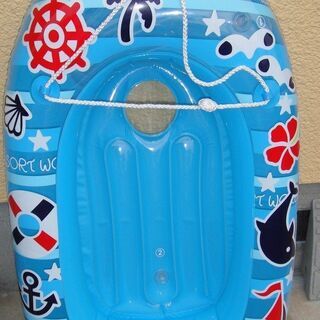 美品　子供用ボート型浮き輪の画像