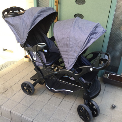 ☆美品☆ 2人でゴーDX ☆ カトージ ☆ 二人乗りベビーカー ☆