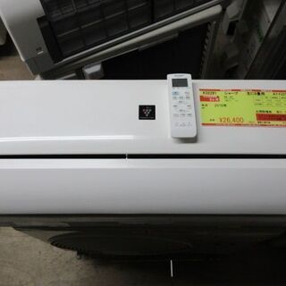 K02281　シャープ　 中古エアコン　主に6畳用　冷房能力 2.2KW ／ 暖房能力　2.5KW