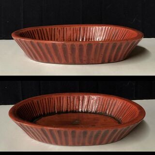 e609 根来塗 お盆 幅18cm×14cm 木製 飾り盆 急須盆 煎茶盆 香盆 茶道具の画像