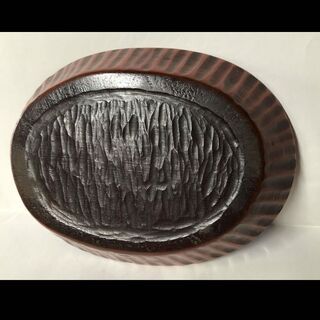e609 根来塗 お盆 幅18cm×14cm 木製 飾り盆 急須盆 煎茶盆 香盆 茶道具の画像