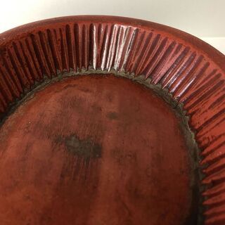 e609 根来塗 お盆 幅18cm×14cm 木製 飾り盆 急須盆 煎茶盆 香盆 茶道具の画像