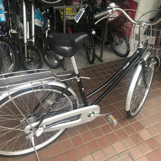 26インチ　日本製　内装３段変速　ブロックダイナモランプ　さびにくいステンレスかご付き　ブラックの画像