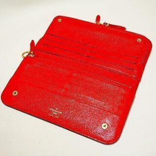【苫小牧バナナ】LOUIS VUITTON/ルイヴィトン モノグラム ポルトフォイユ・アンソリット カード12枚 M60250 ルージュ 二つ折り 長財布♪の画像