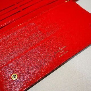 【苫小牧バナナ】LOUIS VUITTON/ルイヴィトン モノグラム ポルトフォイユ・アンソリット カード12枚 M60250 ルージュ 二つ折り 長財布♪の画像