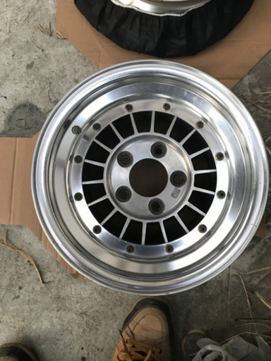 旧車　アルミホイール　当時物　フォーカスレーシング　フォーカス　J数不明　美品　貴重　114.3 5穴　14インチ