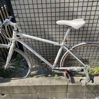 値下げ交渉可能 白のクロスバイク 5000円