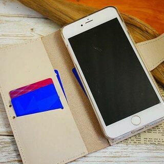 ★1,000円★iphone7/8Plus用タンローレザーケース★新品★の画像