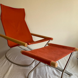 NychairX Rocking ニーチェアx オットマンセット オレンジ