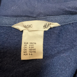 紺色パーカーの画像