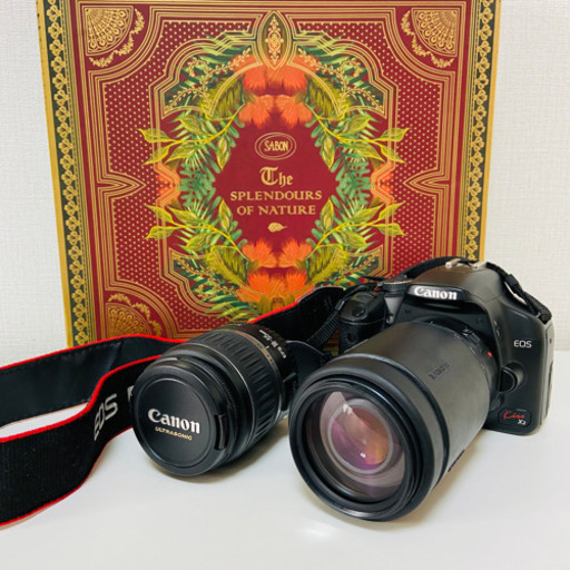 【一眼レフカメラ】Canon キャノン EOS kiss X２+Wレンズセット バッグ&おまけ付き