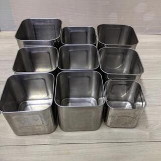 業務用 ステンレス 角型キッチンポット　店舗用 厨房小物中古　保...