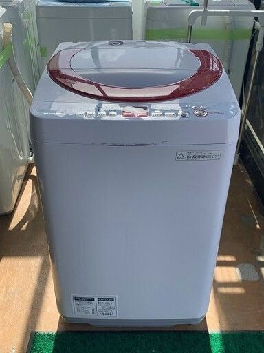 【苫小牧バナナ】2014年製 シャープ/SHARP 7.0kg 洗濯機 ES-KS70N-P ホワイト系 家族向け 清掃済み ♪